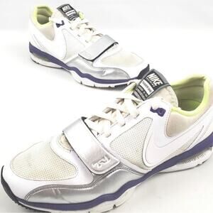 2011 Nike Womens Retro Trainer One Air Max Sneakers 8.5 white lime purple casual
